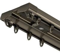 Adjustable Double Track Ceiling Curtain Rod System, 1-4m Aluminum Alloy Room Divider for Living Room, Bedroom & Shower, One-Piece Design in Champagne Color