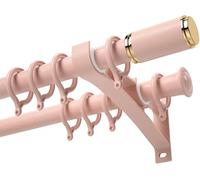 Adjustable Double Window Curtain Rod with End Caps Double Opaque Curtain Bars Silent Side Mount Curtain Track Room Divider Rail for Living Room