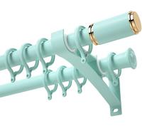 Adjustable Double Window Curtain Rod with End Caps Silent Side-Mount Drapery Track Double Opaque Curtain Rail Ideal for Living Room Space Divider