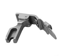 Adjustable Down Folding Presser Foot P351 1-3mm Width | Curved design for smooth fabric feed, 6mm fold width, ideal for back collars and seams, robust metal