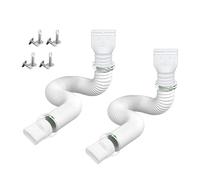 Adjustable Downpipe Extension, Flexible Corrugated Pipe as Efficient Water Outlet for Your Outdoor Gutters, Rainwater Drainage (White, 152 cm)