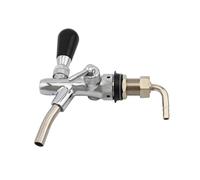 Adjustable Draft Beer Faucet with Flow Control - Chrome Plated G5/8 Shank for Home Brewing & Kegerator Dispenser Tap(Silver,Short)