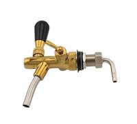 Adjustable Draft Beer Faucet with Flow Control - Chrome Plated G5/8 Shank for Home Brewing & Kegerator Dispenser Tap(Gold,Long)