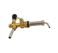 Adjustable Draft Beer Faucet with Flow Control - Chrome Plated G5/8 Shank for Home Brewing & Kegerator Dispenser Tap(Gold,Short)