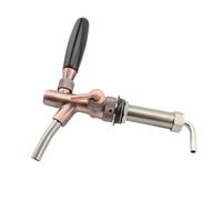 Adjustable Draft Beer Faucet with Flow Control - Chrome Plating G5/8 Shank for Home Brewing Beer Dispenser Tap(Bronze,Long)