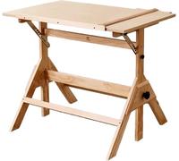 Adjustable Drafting Table for Artists - 90X60CM Solid Wood Art Desk with Large Tilting Top - Ideal for Drawing Crafting Writing and Painting