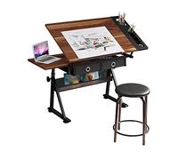 Adjustable Drafting Table - Multi-Functal Folding Art Desk with 2 Sto Ders & Stool for Sketching, Painting, Writing, Design, Crafting & Reading