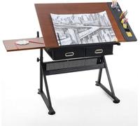 Adjustable Drafting Table & Stool Set - Versatile Art Desk for Home Office & Creative Projects Ideal for Artists Designers & DIY Enthusiasts Maple Finish