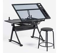 Adjustable Drafting Table & Storable Art Desk for Kids & Adults - Perfect Craft Table for Creative Projects, Art Studio, Ding & Design Wortat