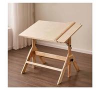 Adjustable Drafting Table with Folding Design, Includes Wood Stool & Height-Adjustable Artist Chair for Home Office, Perfect for Sketching & Drawing