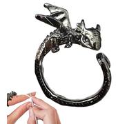 Adjustable Dragon Finger Ring - Crochet Yarn Instructions, Knitting Tension Ring | Craft Accessory Tools for Crocheting, Yarn Flow Control Devices for Sewing and Crafts Projects