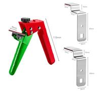 Adjustable Drawer Fixing Clamp for Cabinet and Drawer Front Panels Installation, 115mm Stainless Steel with Plastic Components, 2-Pack Clips 1set