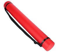 Adjustable Drawing Storage Tube, Telescopic Poster Drafting Case, Waterproof PE, Extendable 24.8-42.5in Length - Thickened Durable Material, Flip Cover, Ideal for Artists and (Red)