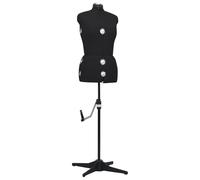 Adjustable Dress Form Female Black M Size 40-46 Dressmaking Mannequin vidaXL