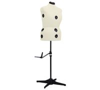 Adjustable Dress Form Female Cream L Size 44-50 Dressmaking Mannequin vidaXL