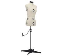 vidaXL Adjustable Dress Form Female Cream S Size 33-40 Dressmaking Mannequin