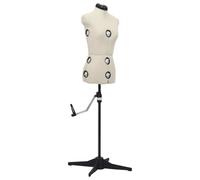 vidaXL Adjustable Dress Form Female Cream S Size 33-40 Dressmaking Mannequin