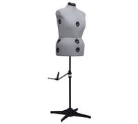 Adjustable Dress Form Female Grey L Size 44-50 Dressmaking Mannequin vidaXL