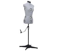 Adjustable Dress Form Female Grey S Size 33-40 Dressmaking Mannequin vidaXL