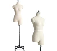 Adjustable Dress Form for Tailoring, Plus Size Sewing Mannequin with Wheels and Arms, Ideal for Dressmaking and Fitting