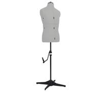 Adjustable Dress Form Male Grey Size 37-45 Home Dressmaking Mannequin vidaXL