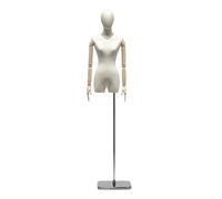 Adjustable Dress Form Mannequin Torso with Metal Base - Realistic, Portable for Retail Boutiques & Windows, Height-Adjustable Display Stand