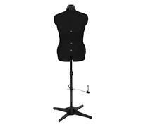Adjustable Dressmakers Dummy, 8 Part, Plain Black, Size Medium (UK 16-22)