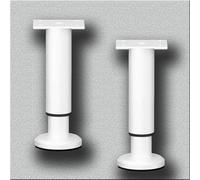 Adjustable Drill-Free Support Poles - 2 Pack Sink Cabinet & Sofa Legs, Undermount Basin Brackets, Height 12-18cm (4.7"-7"), White, Ideal for Furniture Stability