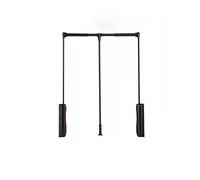 Adjustable Drop Down Closet Rod, Soft Close Spring Loaded Hanging Rail for High Closets, Laundry Room, Reach In Wardrobe