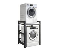 Adjustable Dryer Stand for Front Loader Washing Machines & Tumble Dryers Stacking Kit with 400KG Load Capacity Over Washer Storage Rack Height Sturdy