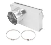 Adjustable Dryer Vent Periscope Kit, Aluminum Alloy Construction, 0 to 5in Length Variation, Secure Connections with 4in Connectors, Smooth Airflow for Efficient Dryer Performance