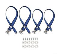 Adjustable Drywall Stilt Straps for Comfort and Stability, 4PCS Replacement Foot Band Kit with 8 Screws and 8 Spacers, for Durable Nylon and Aluminum Alloy Buckle,