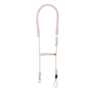 Adjustable Dual Head Lanyard for DJI Pocket 3 Camera and Protective Case, Comfortable Polyester Braided Rope with PU Leather Buckle and Quick Release, Cherry Blossom Pink
