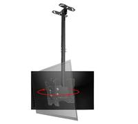 Adjustable Dual-Sided Ceiling TV Mount Bracket Tilt & Rotate for 20-32 Inch TVs Max 60lbs Telescoping Design for Optimal Viewing Angle - 3m Size