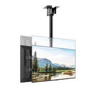 Adjustable Dual-Sided Ceiling TV Mount - Tilt & Swivel for 50-75 Inch TVs Supports 110lbs Perfect for Dual Screens (3.3-5.2ft) - Ideal for Home Use