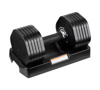 Adjustable Dumbbell-12kg per dumbbell (24kg pair) 6-in-1 Quick Twist Dumbbell with Safety Lock & Anti-Slip Grip, Space-Saving Home Gym Strength Training Equipment for Men & Women (Black-single (12kg))