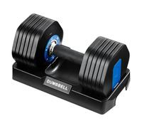 Adjustable Dumbbell-12kg per dumbbell (24kg pair) 6-in-1 Quick Twist Dumbbell with Safety Lock & Anti-Slip Grip, Space-Saving Home Gym Strength Training Equipment for Men & Women (Blue-single (12kg))