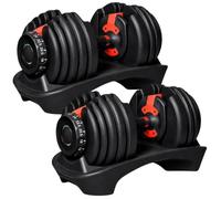 Adjustable Dumbbell 15-in-1 2.5-24kg Quick Dial Weight Set, Single Dumbbell for Home Gym, Strength Training, Fitness, Workout, Space Saving Adjustable Weights