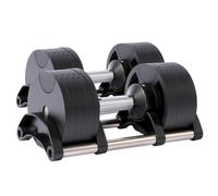 Adjustable Dumbbell 6-in-1 (4-24kg) Smart Compact Weight System Space-Saving Twist-Lock Design, Cast Iron Strength Training Dumbbells for Home Gym & Full-Body Workouts (Set of 2)