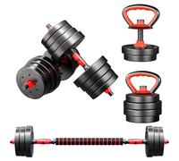 Adjustable Dumbbell Barbell Set with Connector, Home Gym Equipment for Men and Women, Versatile 20kg Weight Training System
