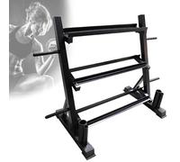 Adjustable Dumbbell Rack, 3-Tier Heavy Duty Storage Organizer, for Home Gym,for Dumbbells, Weight Plates, and Barbells