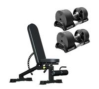 Adjustable Dumbbell Set 20-50KG with Precision Weight Increments, Home Gym Strength Training Weights, Optional Foldable or Commercial Bench