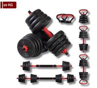 Adjustable Dumbbell Set With Various Weights Available And Barbell Discs GYM