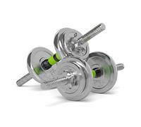 Adjustable Dumbbells 20kg Set - 2-in-1 Free Weights with Barbell Connector, Non-Slip Handle, Electroplated Steel Plates for Home Gym Strength Training