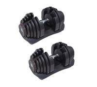 Adjustable Dumbbells 24 KG & 40 KG - Quick Dial Smart Weight Set for Home Gym, Strength Training & Full Body Fitness Equipment ((Pack of 2) 40kg)