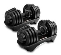 Adjustable Dumbbells Set - 12 Weight Levels - 1.5KG to 18KG - Home Gym Weights for Men & Women