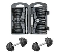 Adjustable Dumbbells Set 20kg - Adjustable Dumbbell Set for Home Gym, Spinlock Weights Set with Plates & Case, Anti-Slip Grip Strength Training Dumbbells, Workout Equipment