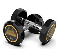 Adjustable Dumbbells,Twelve-sided Rubber-covered Dumbbell Set For The Gym, One-piece Men And Women(Black 20kg*2)