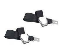 Adjustable, E4 Safety Certified Airplane Seat Belt Extension with Velour Carrying Case for Easy Travel - Universal to Fit All Airlines Except Southwest Airplanes (2-Pack, Black)