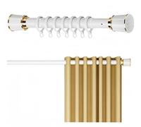 Adjustable Earth Yellow Telescopic Tension Rod, 40-500 cm, No Drilling Needed, Extendable Shower Curtain Rod, Stainless Steel, Easy Install Clamp Rod
